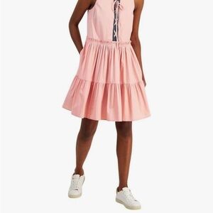 Nautica Pink and Blue Lace-Up Dress